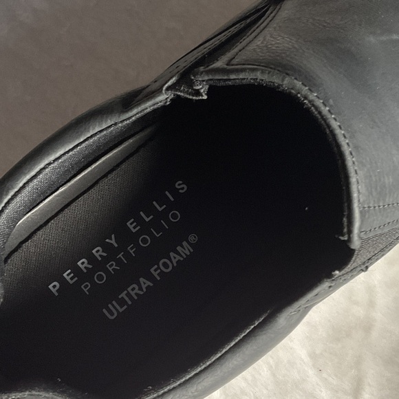 Perry Ellis Men's Charcoal Slip-On Loafers - Picture 3 of 4